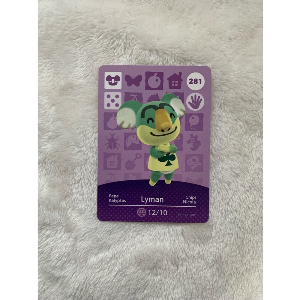 Lyman #281 Animal Crossing Amiibo Card Authentic NEW